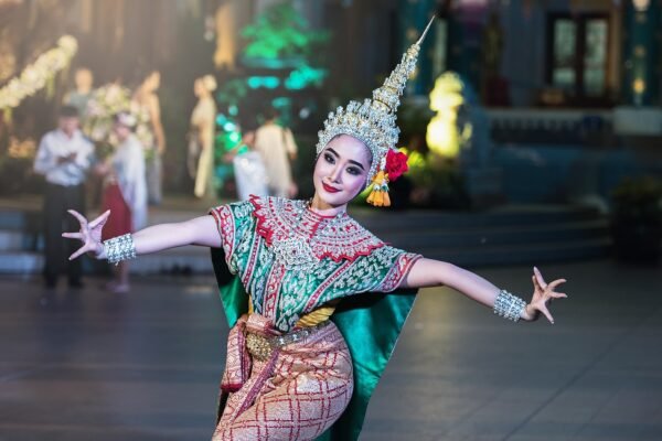 Thai classical dancer in a traditional costume