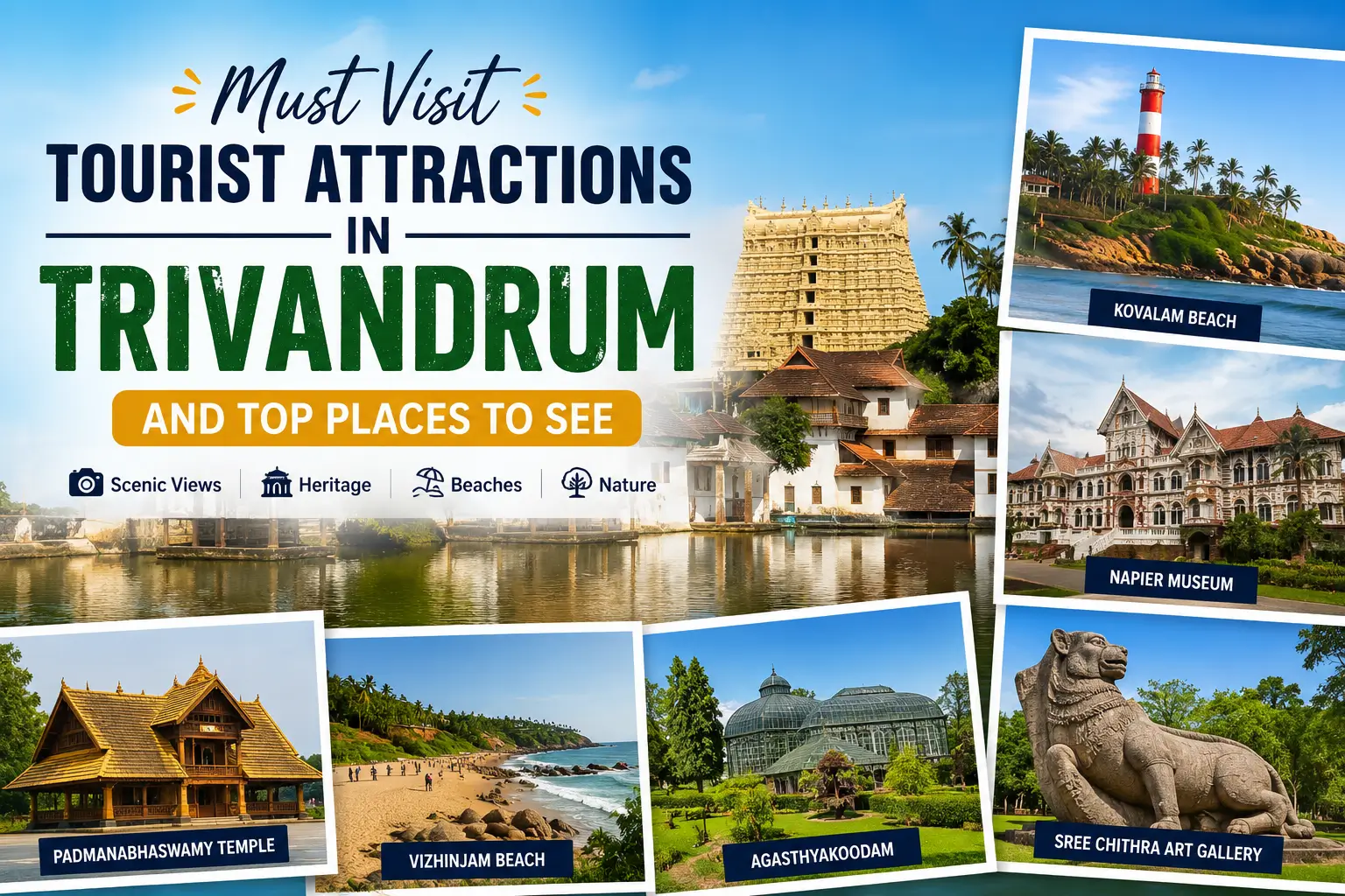 Must Visit Tourist Attractions in Trivandrum and Top Places to See
